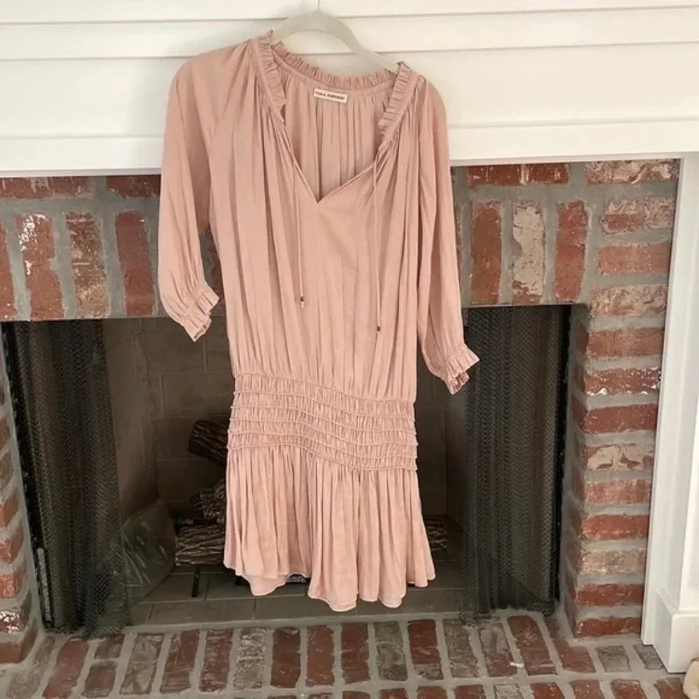 ULLA JOHNSON Olga satin drop waist dress - Picture 4 of 6